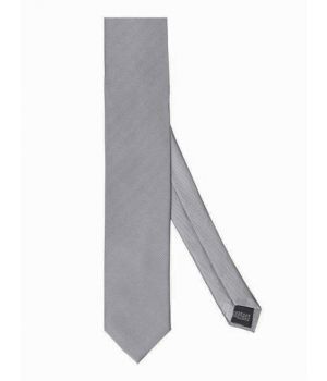 Zilvergrijze zijden stropdas
