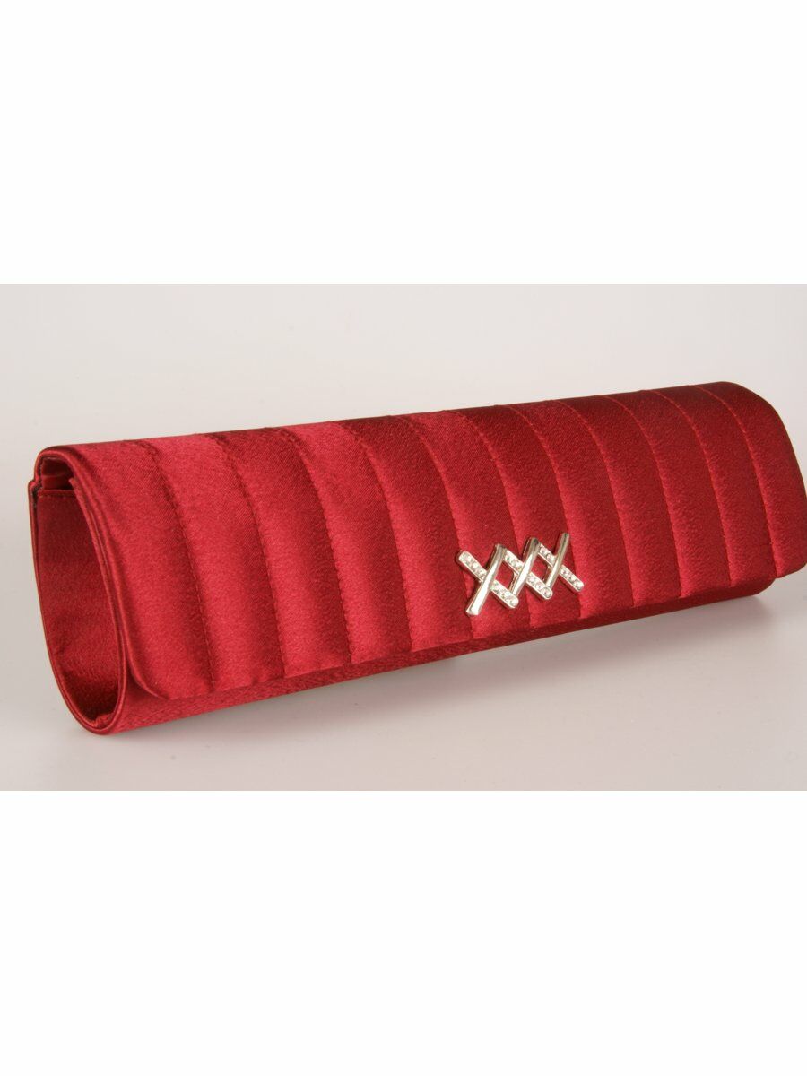 Wijnrood Gestept Avondtasjes Met Zilverkleurige Gesp huismerk kopen in de aanbieding