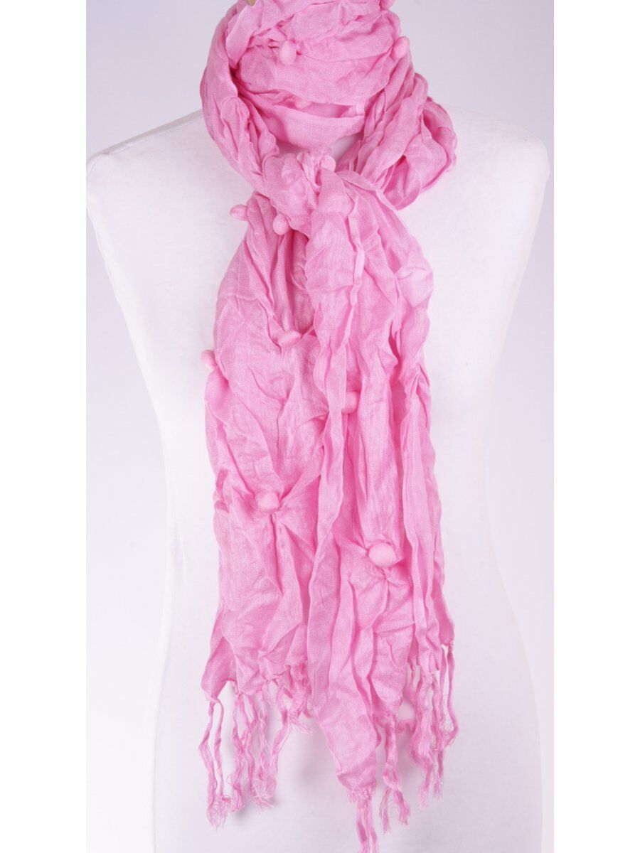 Roze Crushed Sjaal Met Druiventros Effect huismerk kopen in de aanbieding