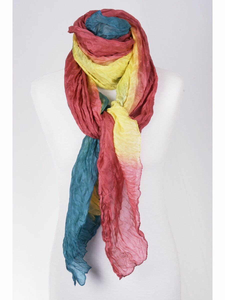 Kreuk Zijden Sjaal Met Kleurverloop huismerk kopen in de aanbieding