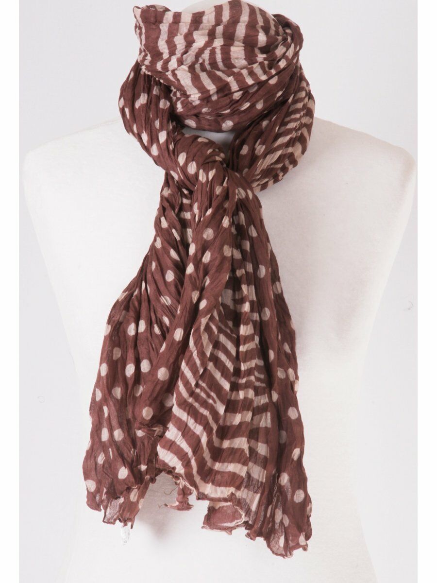 Bruine Sjaal Met Dieren En Stippen Print huismerk kopen in de aanbieding