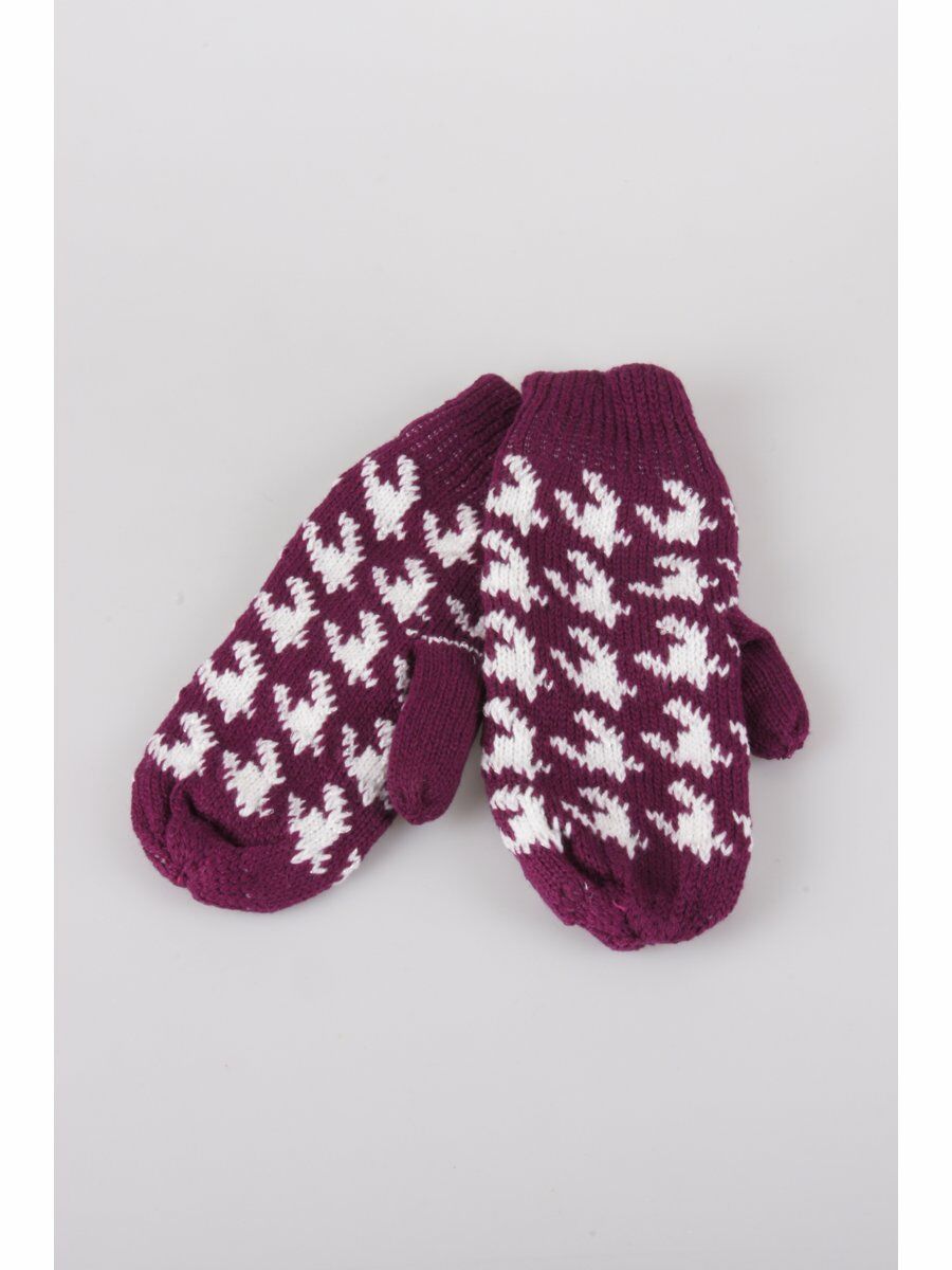 Paars Wit Gebreide Wanten Met Pied De Coq Motief huismerk kopen in de aanbieding Paars Wit Gebreide Wanten Met Pied De Coq Motief huismerk kopen in de aanbieding