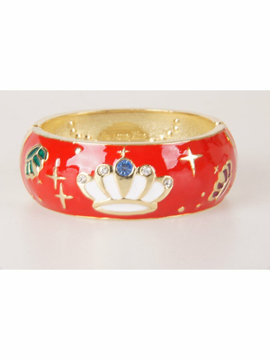 Rode Goldtone Geemailleerde Scharnier Armband huismerk kopen in de aanbieding