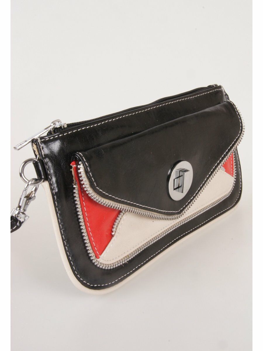 Trendy Zwarte Colorblock Clutch huismerk kopen in de aanbieding