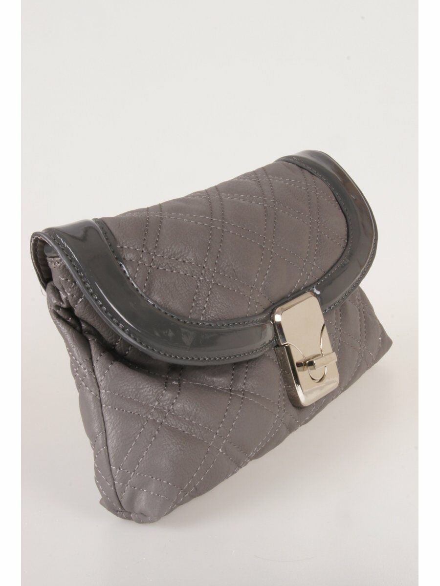 Grijze Imitatie Leren Clutch Afgebiesd Met Lakleer huismerk kopen in de aanbieding