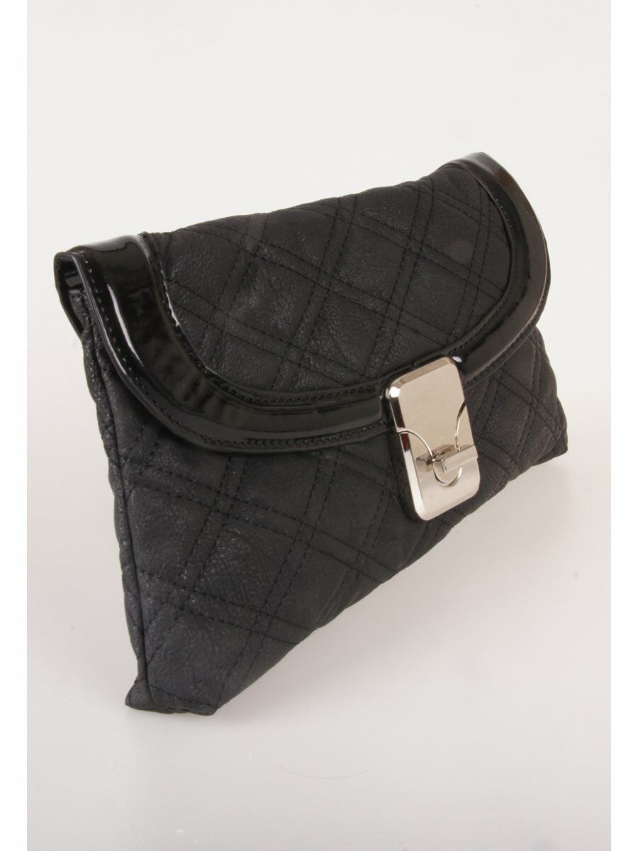 Zwarte Imitatie Leren Clutch Afgebiesd Met Lakleer huismerk kopen in de aanbieding