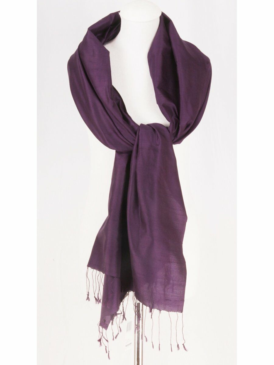 Aubergine Dupion Zijde Stola huismerk kopen in de aanbieding