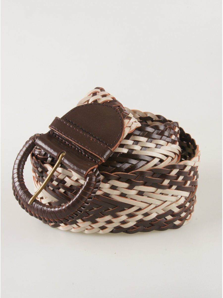 Gevlochten Lederen Mixed Colors Bruinivoor huismerk kopen in de aanbieding
