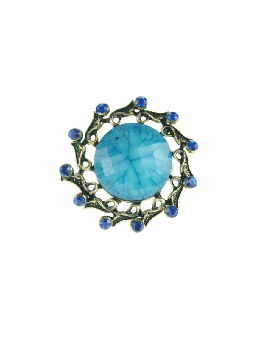 Koperkleurige Ring Met Turquoise huismerk kopen in de aanbieding