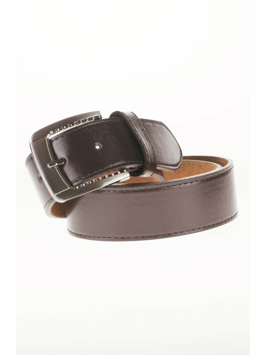 Klassieke Bruine Leren Riem Met Metalen Gesp huismerk kopen in de aanbieding