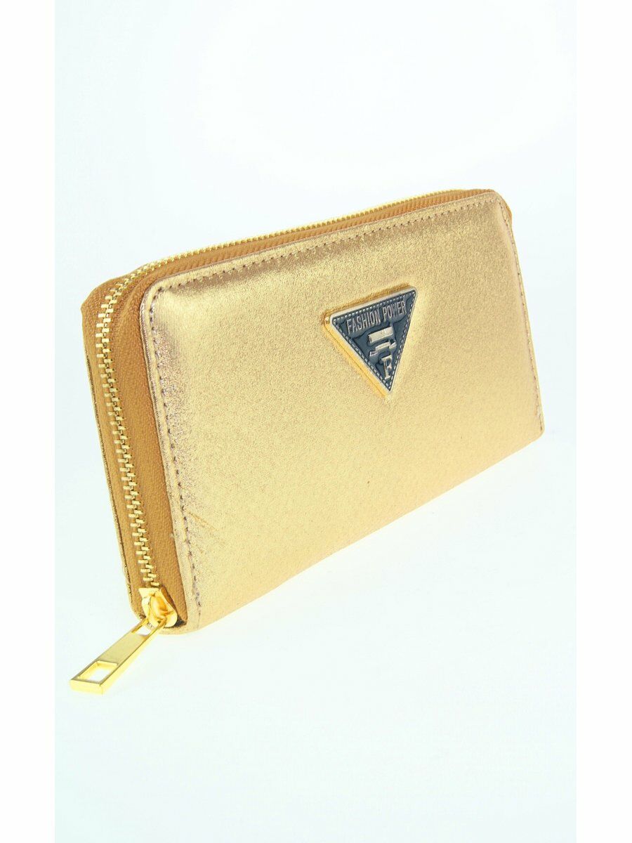 Goudkleurige Zip Around Portemonnee huismerk kopen in de aanbieding Goudkleurige Zip Around Portemonnee huismerk kopen in de aanbieding