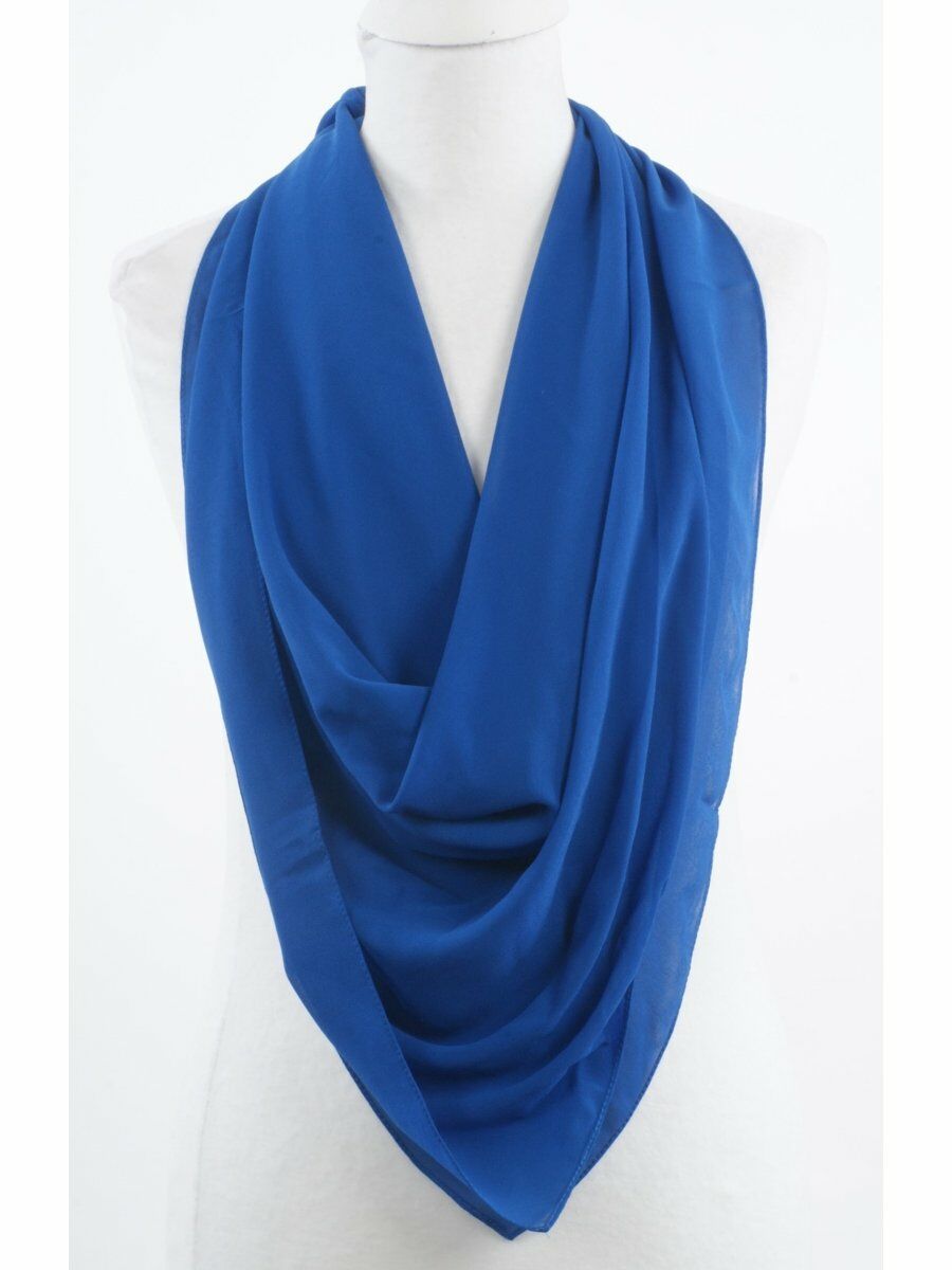 Vierkante Effen Kobaltblauwe Crepe Sjaal huismerk kopen in de aanbieding