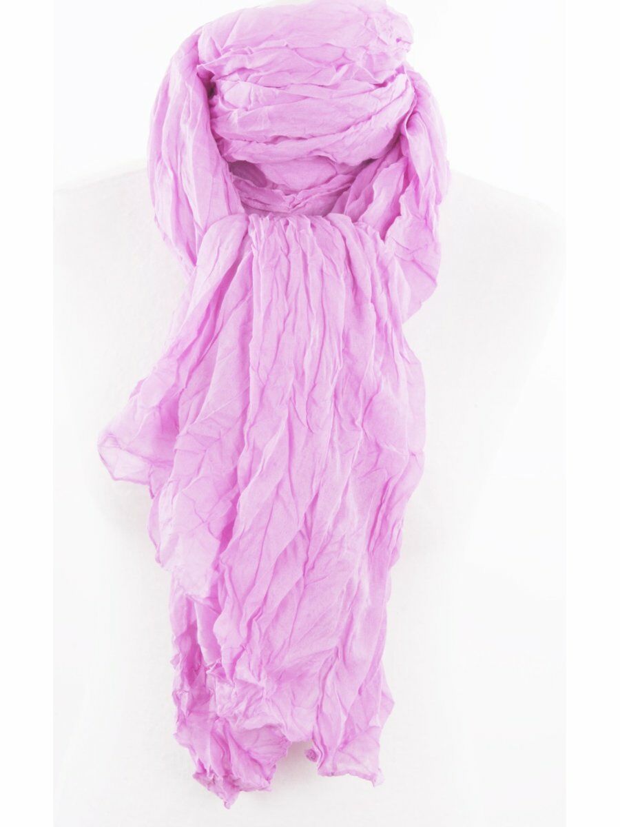 Crushed Sjaal In Effen Orchidee Roze huismerk kopen in de aanbieding