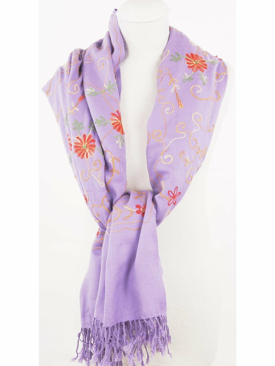Geborduurde Pashmina Sjaal In Lila huismerk kopen in de aanbieding Geborduurde Pashmina Sjaal In Lila huismerk kopen in de aanbieding
