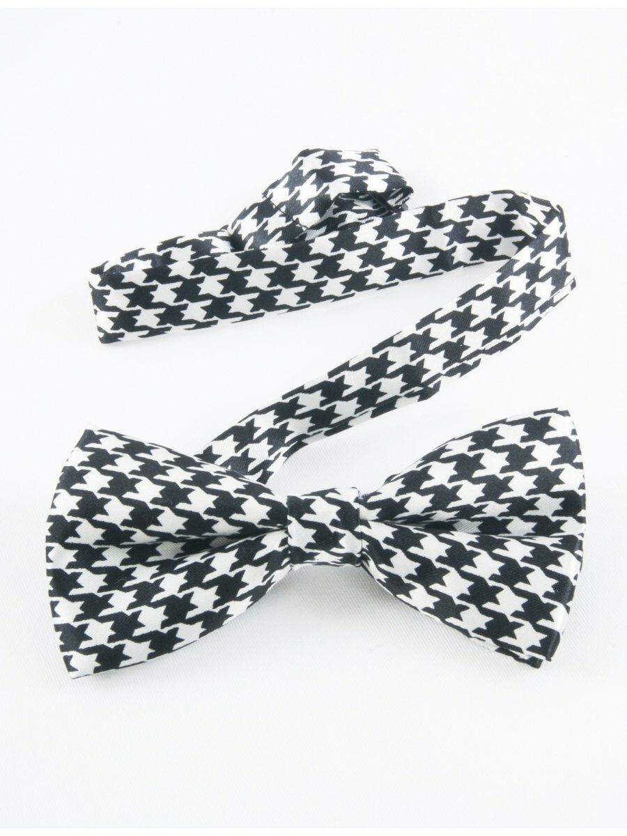 Zwart Witte Vlinderdas Met Pied De Poule Motief huismerk kopen in de aanbieding