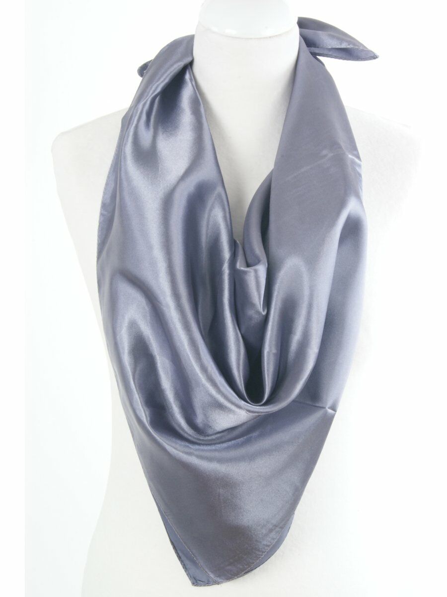 Staal Grijze Effen Satijnen Sjaal huismerk kopen in de aanbieding