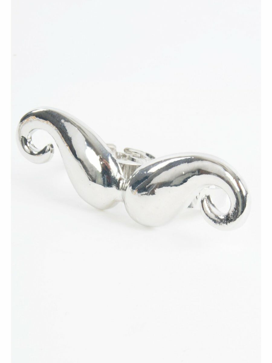 Zilverkleurige Moustache Tweevingerring huismerk kopen in de aanbieding Zilverkleurige Moustache Tweevingerring huismerk kopen in de aanbieding