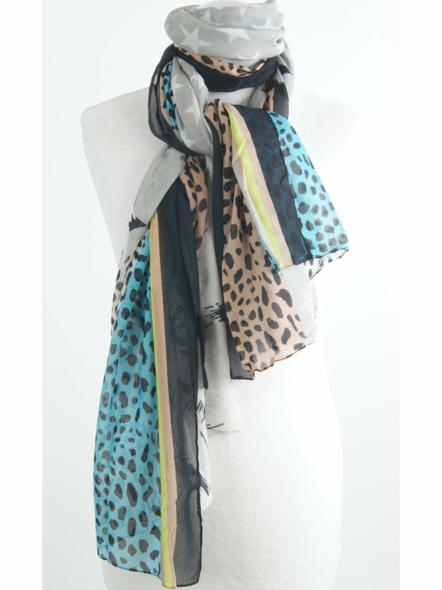 Soepelvallende Sjaal Met Mixed Print huismerk kopen in de aanbieding