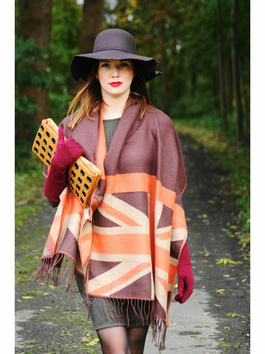 Omslagdoek Met Union Jack Design In Aardetinten huismerk kopen in de aanbieding