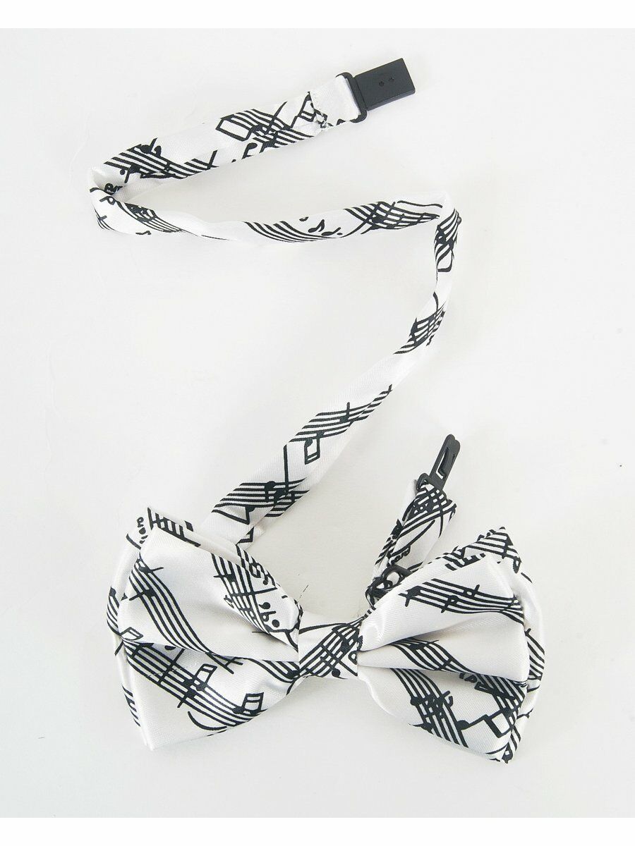 Wit Zwarte Vlinderstrik Met Notenbalk Print huismerk kopen in de aanbieding