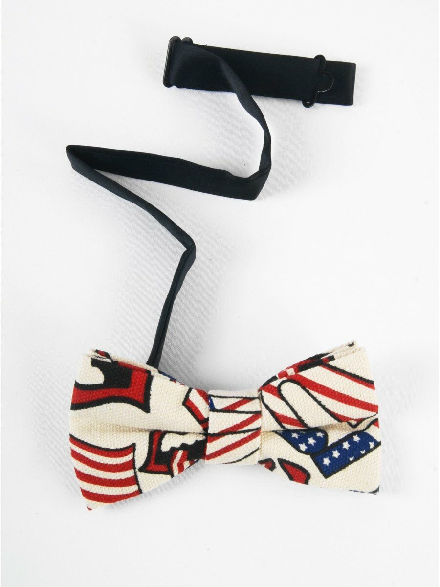 Canvas Vlinderstrik Met Usa Vlag Print huismerk kopen in de aanbieding Canvas Vlinderstrik Met Usa Vlag Print huismerk kopen in de aanbieding