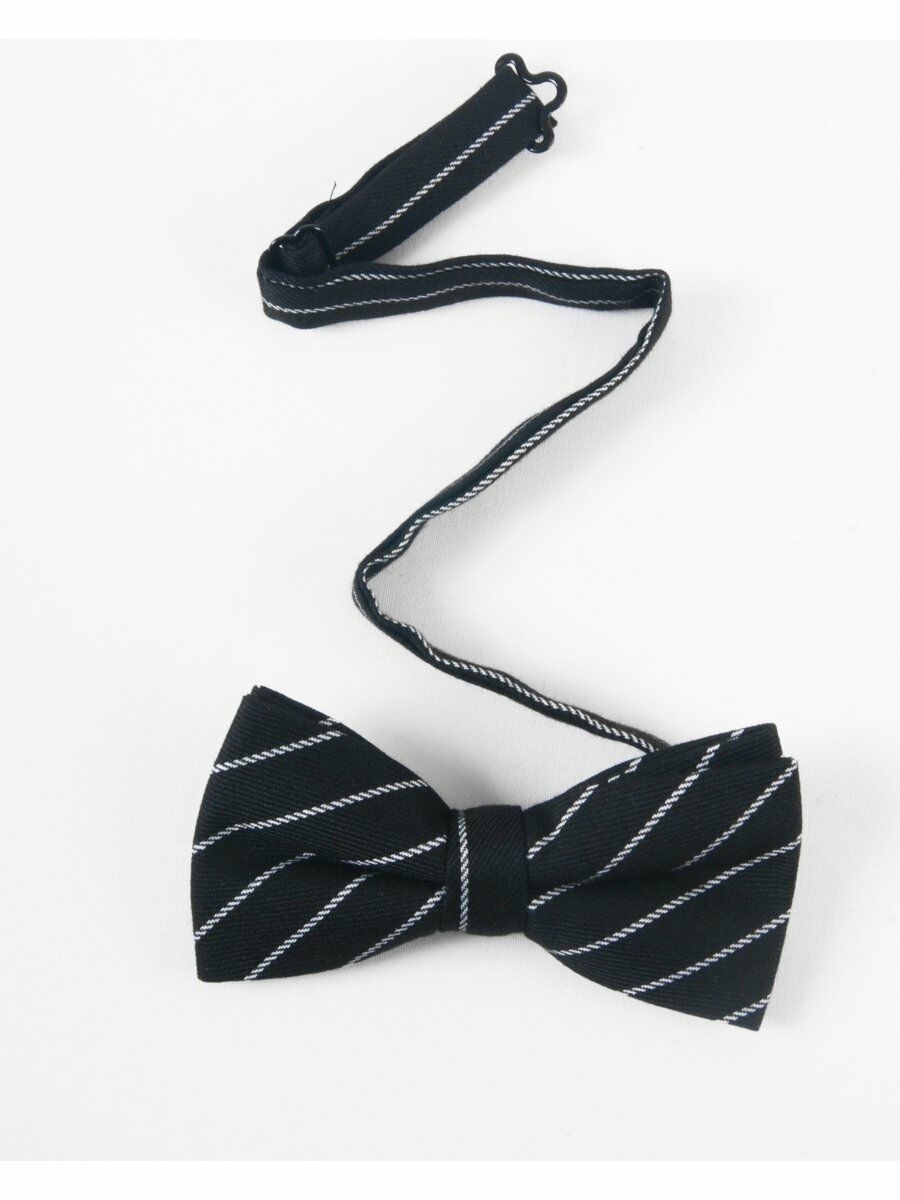 Zwarte Wollen Vlinderstrik Met Diagonale Streep huismerk kopen in de aanbieding