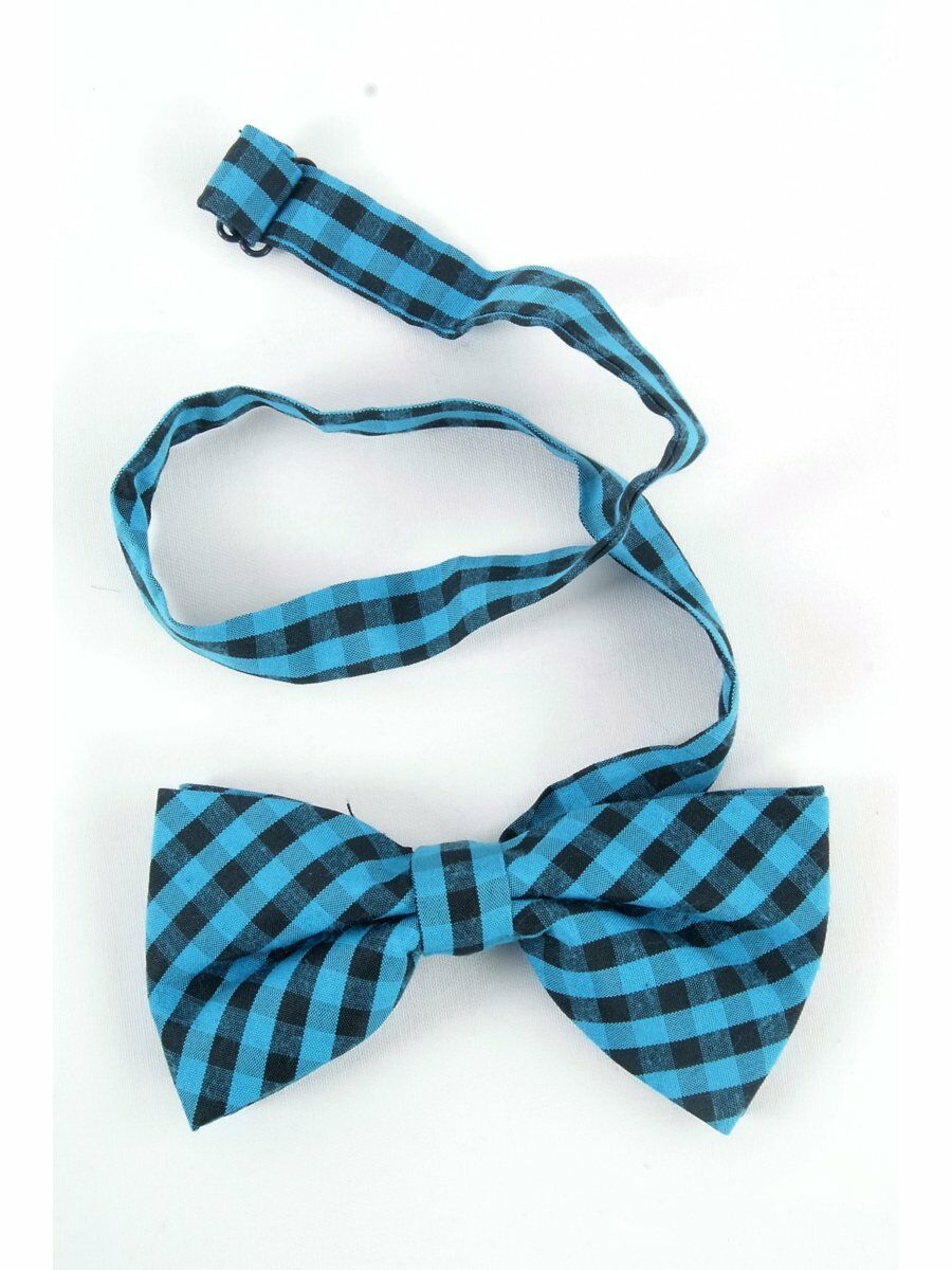 Turquoise Zwart Geruite Vlinderstrik huismerk kopen in de aanbieding