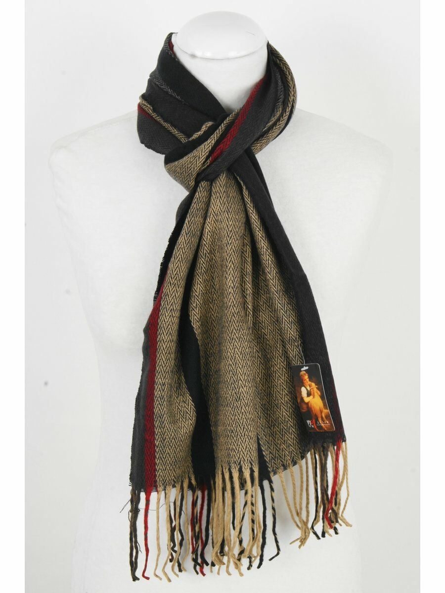 Zuiver Wollen Herensjaal Met Visgraat Structuur huismerk kopen in de aanbieding