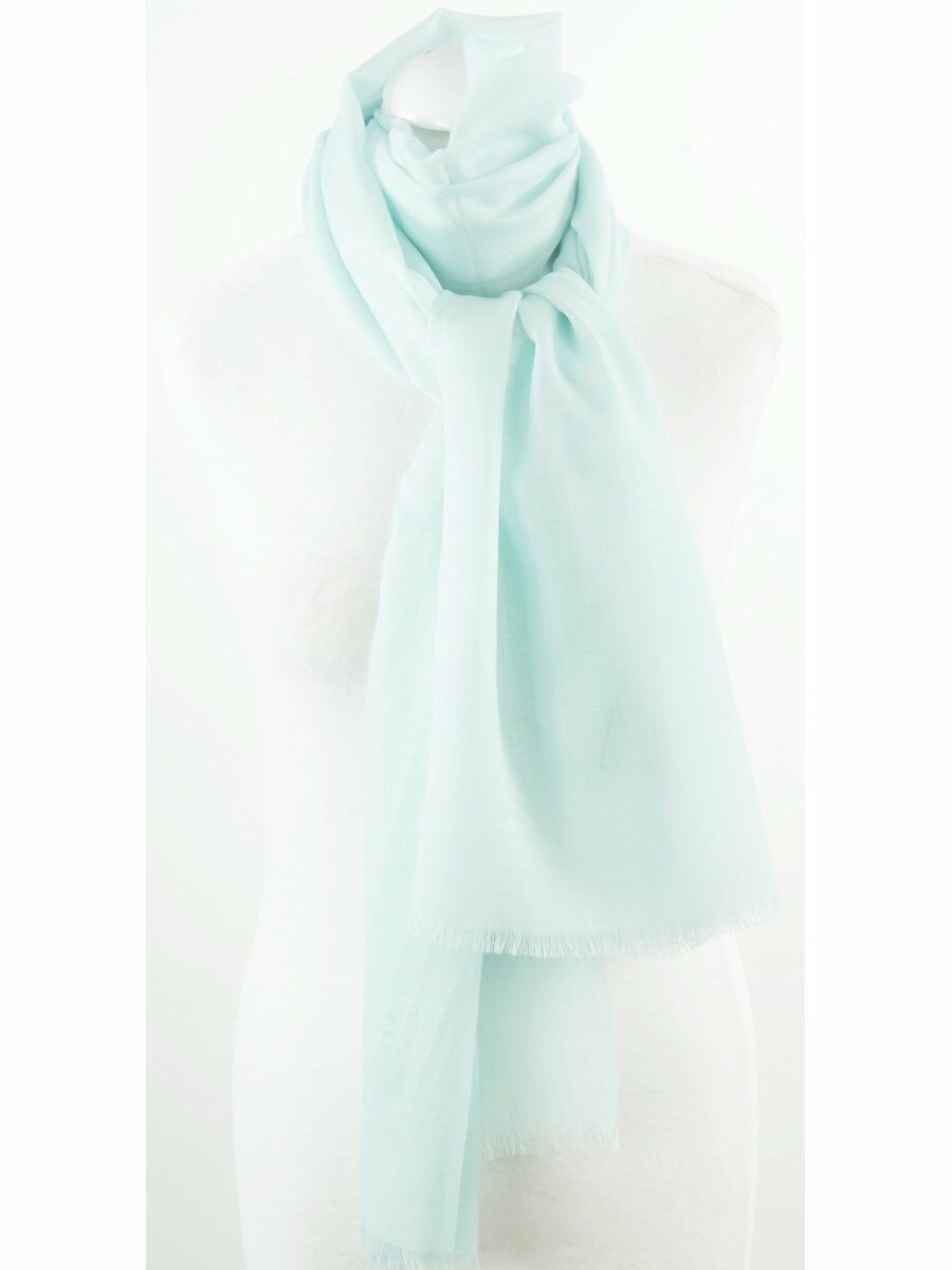 Effen Mintgroene Sjaal Van Zachte Wollen Mousseline huismerk kopen in de aanbieding