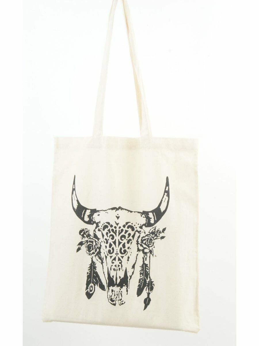 Naturel Katoenen Tas Met Ossenkop huismerk kopen in de aanbieding