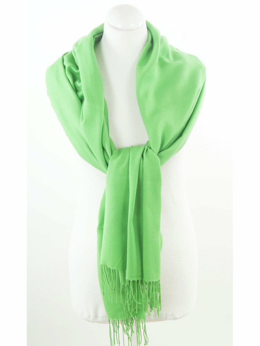 Soepelvallende Effen Kiwigroene Pashmina Sjaal huismerk kopen in de aanbieding