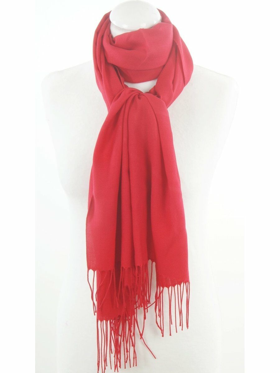 Effen Rode Pashminasjaal Smal Model huismerk kopen in de aanbieding