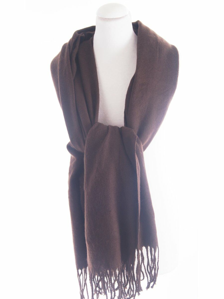 Zachte Effen Donkerbruine Sjaal Omslagdoek huismerk kopen in de aanbieding