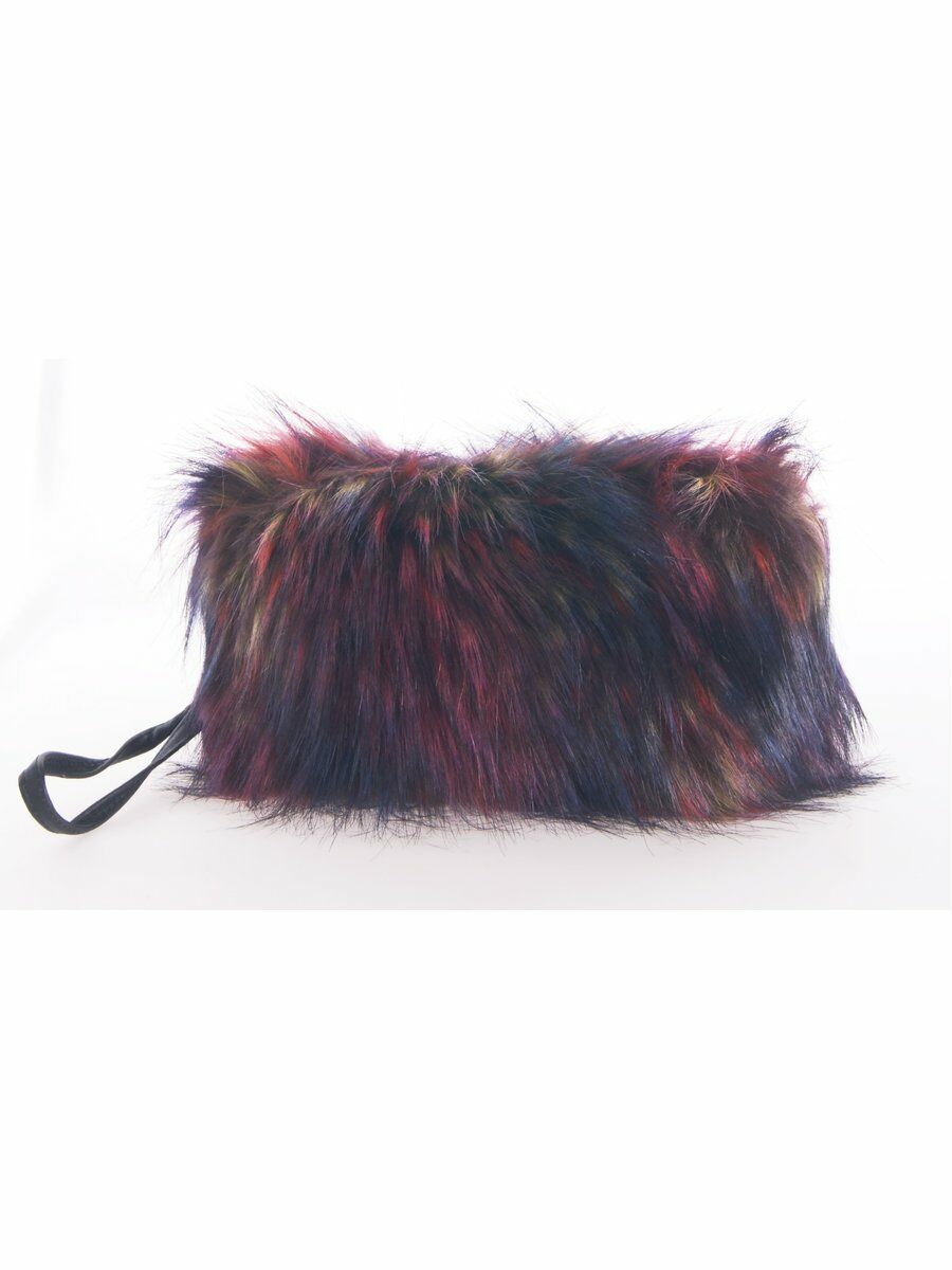 Multicolor Gemeleerde Clutch Van Nep Bont huismerk kopen in de aanbieding