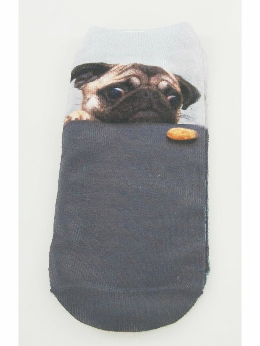 Kinder Sneaker Sok Met Mopshond huismerk kopen in de aanbieding