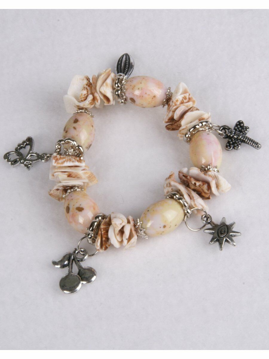 Ivoor Rozige Ibiza Schelpen Armband huismerk kopen in de aanbieding