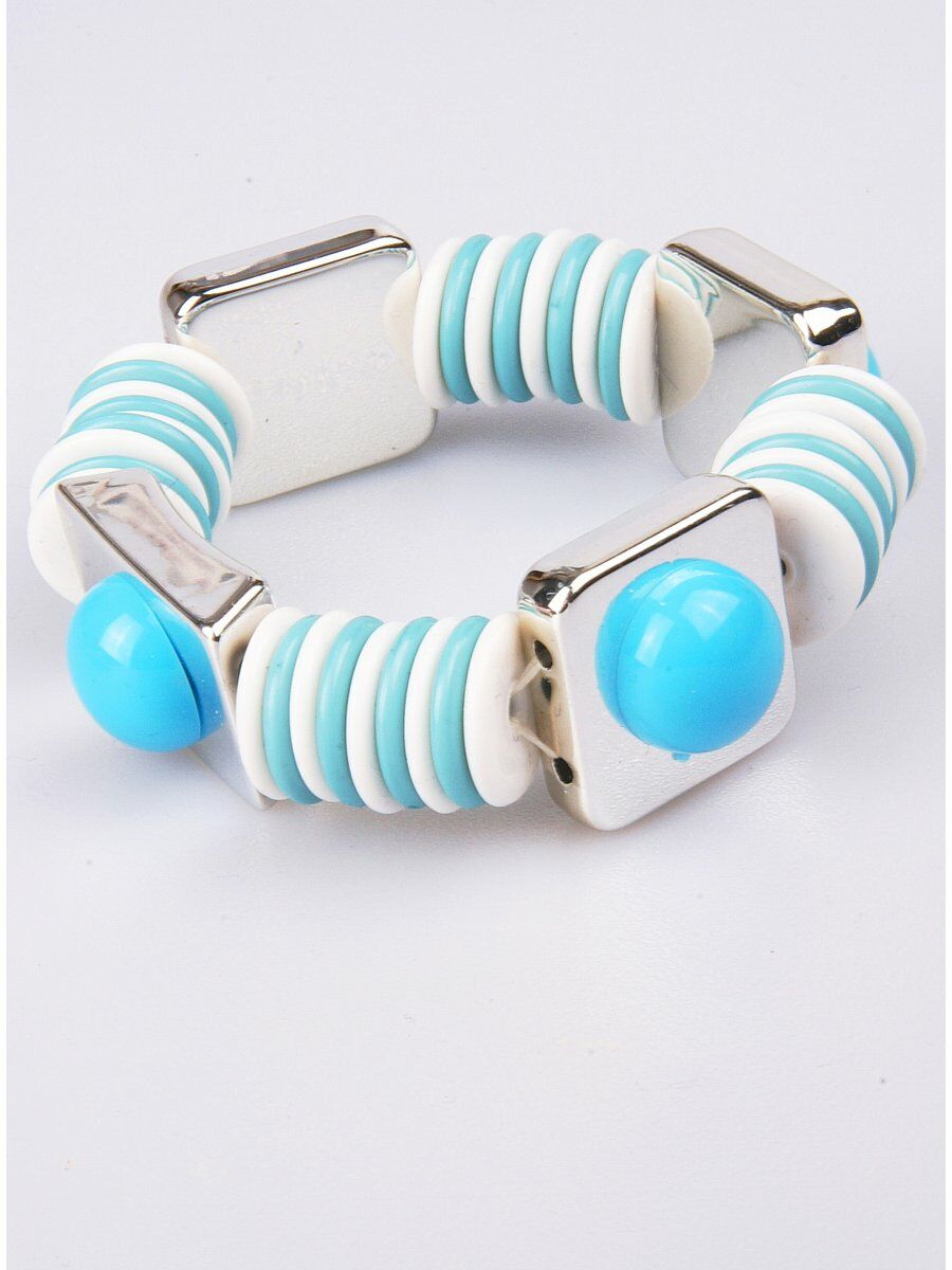 Tuquoisewitte Stretch Armband huismerk kopen in de aanbieding