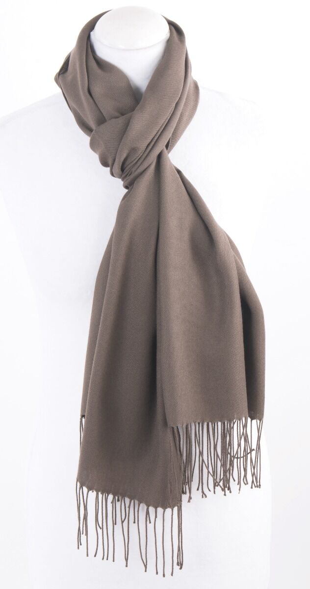 Taupe High Quality Pashmina Sjaal huismerk kopen in de aanbieding
