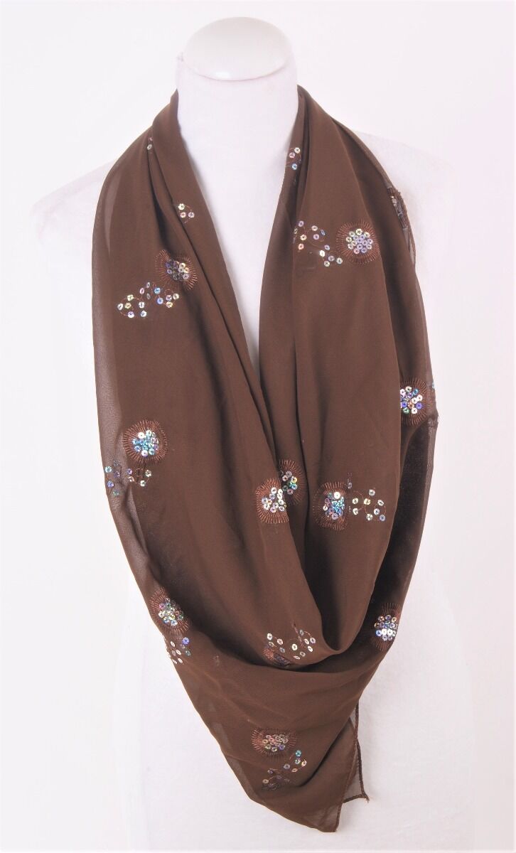 Vierkante Donkerbruine Crepe Voile Sjaal huismerk kopen in de aanbieding Vierkante Donkerbruine Crepe Voile Sjaal huismerk kopen in de aanbieding