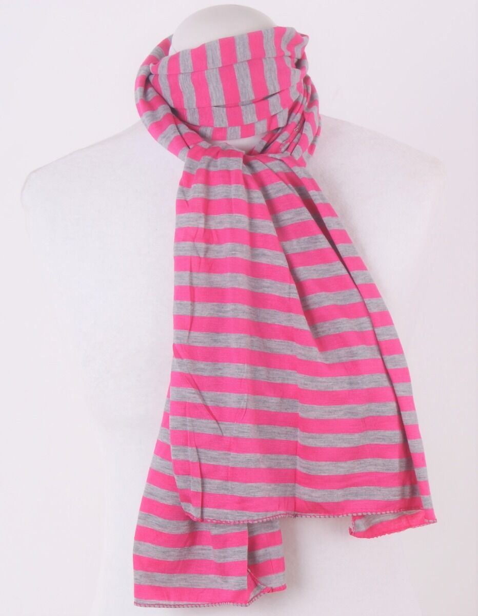 Roze Grijs Gestreepte Tricot Sjaal huismerk kopen in de aanbieding Roze Grijs Gestreepte Tricot Sjaal huismerk kopen in de aanbieding