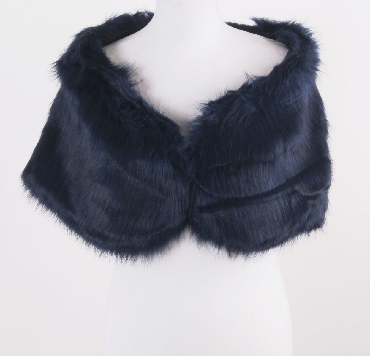 Kobaltblauwe Gemeleerde Imitatie Bont Stola huismerk kopen in de aanbieding Kobaltblauwe Gemeleerde Imitatie Bont Stola huismerk kopen in de aanbieding