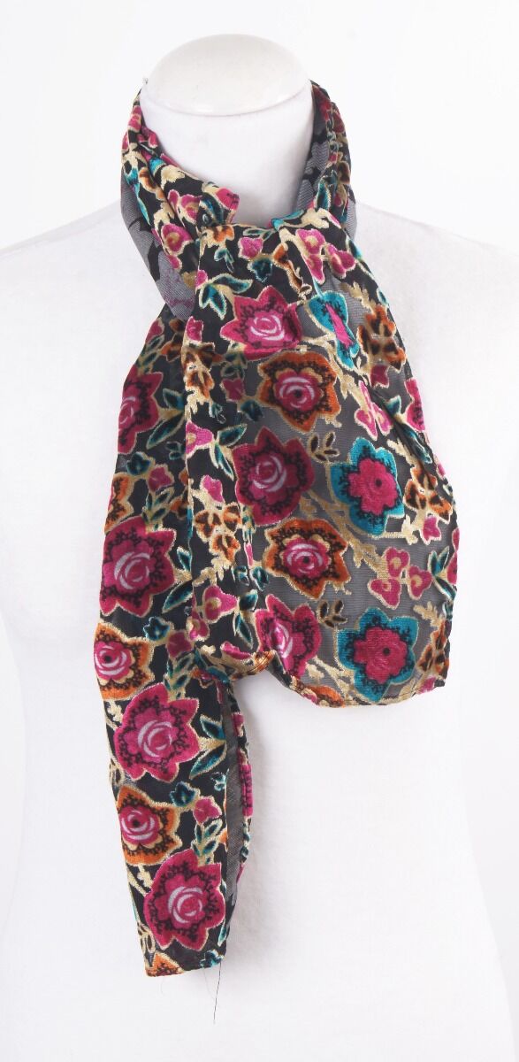 Multicolor Fluwelen Ausbrenner Sjaal huismerk kopen in de aanbieding Multicolor Fluwelen Ausbrenner Sjaal huismerk kopen in de aanbieding