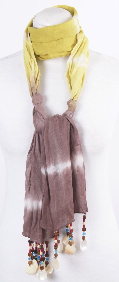 Lime Groen Bruine Tiedye Sjaal huismerk kopen in de aanbieding