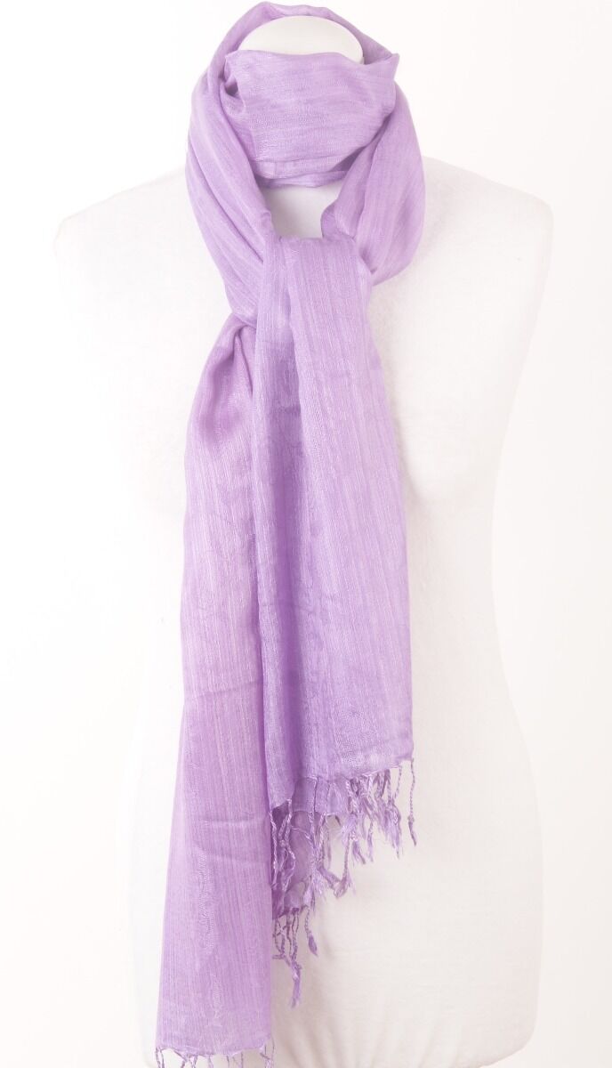 Lila Jacquard Geweven Zijden Pashmina Sjaal huismerk kopen in de aanbieding