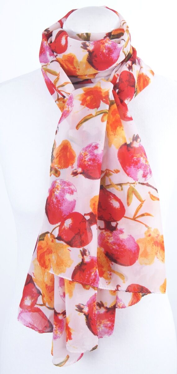 Crepe Voile Sjaal Met Bessen Print huismerk kopen in de aanbieding Crepe Voile Sjaal Met Bessen Print huismerk kopen in de aanbieding