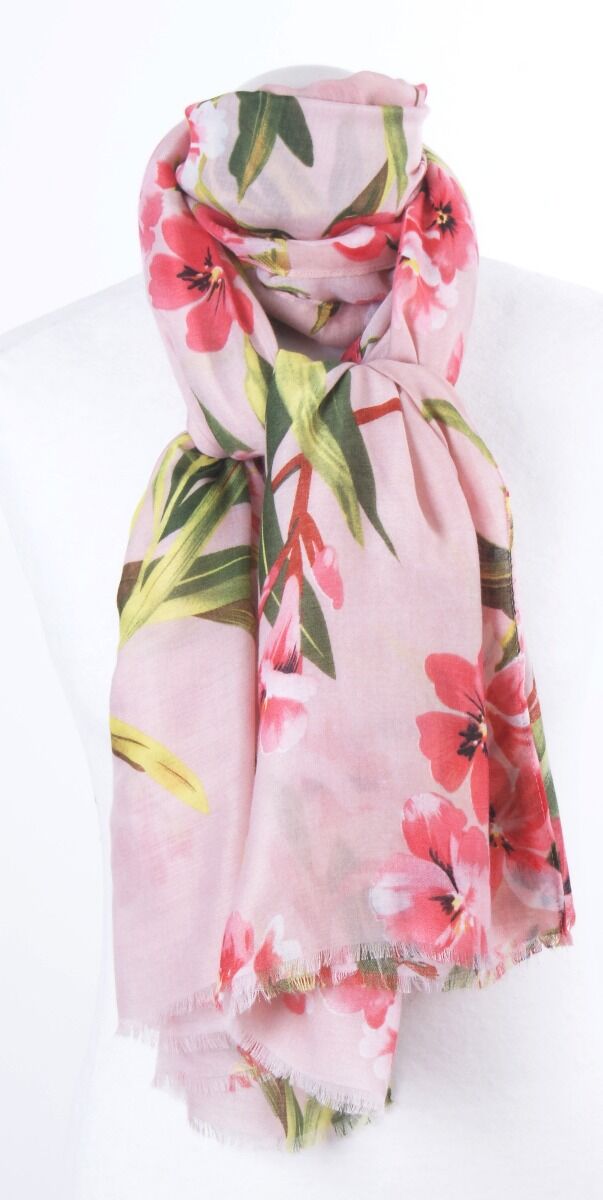Pastel Roze Sjaal Met Bloemenprint huismerk kopen in de aanbieding