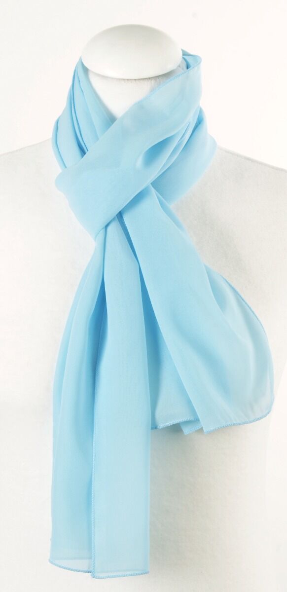 Effen Lichtblauwe Crepe Sjaal huismerk kopen in de aanbieding