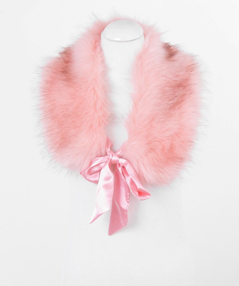 Poederroze Gemeleerde Faux Bontstola huismerk kopen in de aanbieding Poederroze Gemeleerde Faux Bontstola huismerk kopen in de aanbieding