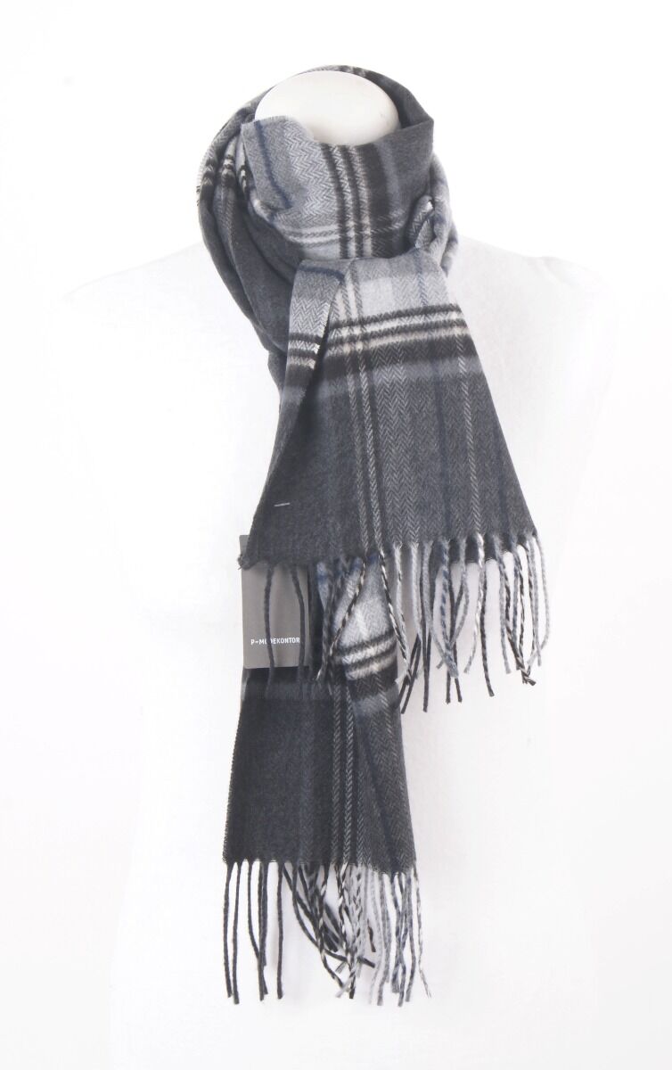 Donkergrijze Ultra Zachte Sjaal Met Ruiten huismerk kopen in de aanbieding