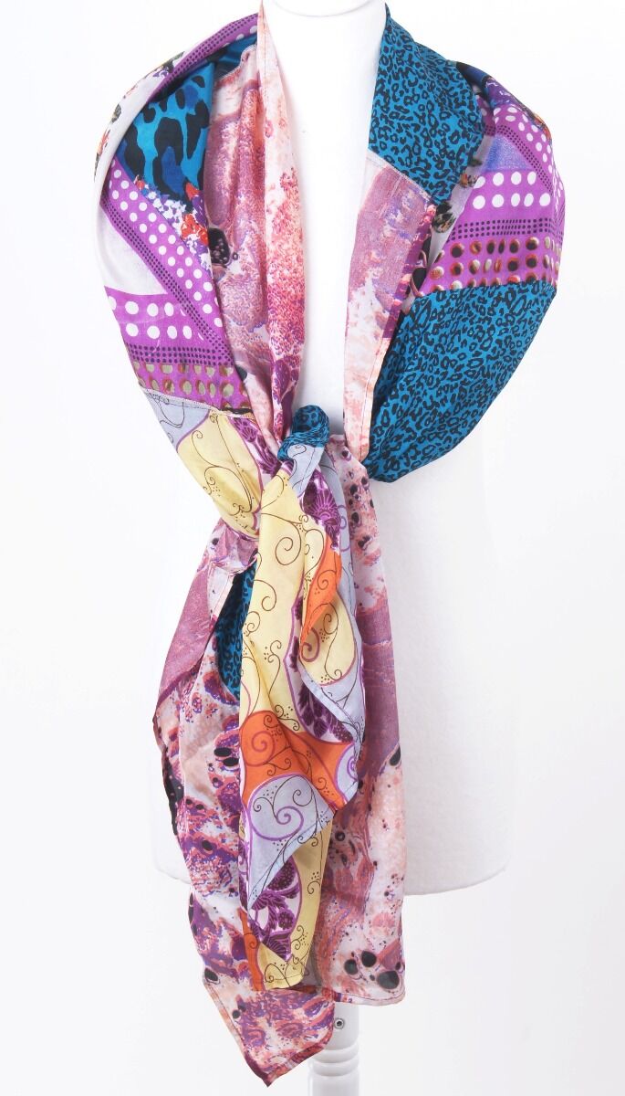 Leninisme Uluru Sherlock Holmes Chiffon zijden patchwork sjaal, - bouFFante
